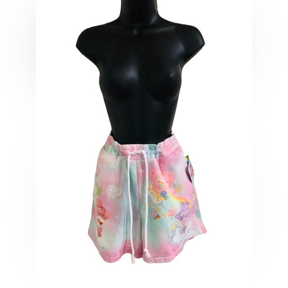 Care bears pink green watercolor effect drawstring waist cozy shorts size XL new - Picture 14 of 16